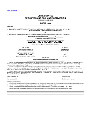 Thumbnail EXL Service
 10-Q Quarterly Report FY2018 
