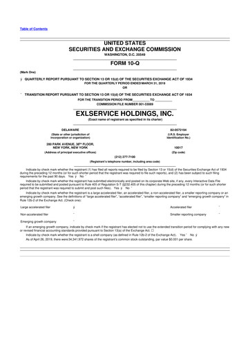 Thumbnail EXL Service
 10-Q Quarterly Report FY2019 