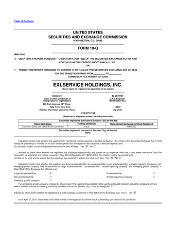 Thumbnail EXL Service
 10-Q Quarterly Report FY2021 