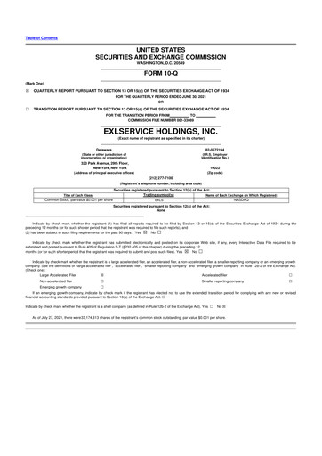 Thumbnail EXL Service
 10-Q Quarterly Report FY2021 