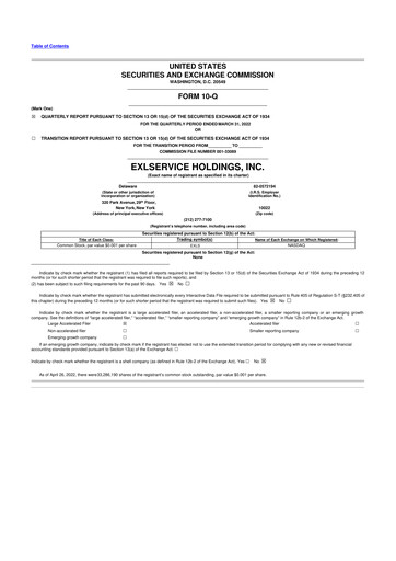 Thumbnail EXL Service
 10-Q Quarterly Report FY2022 