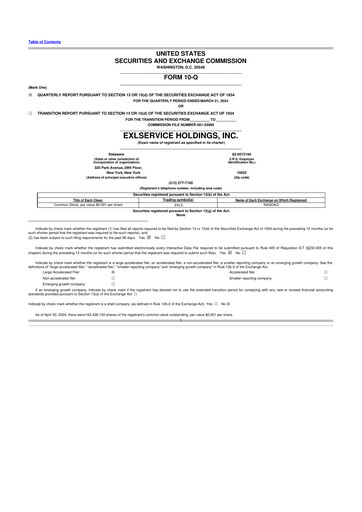 Thumbnail EXL Service
 10-Q Quarterly Report FY2024 