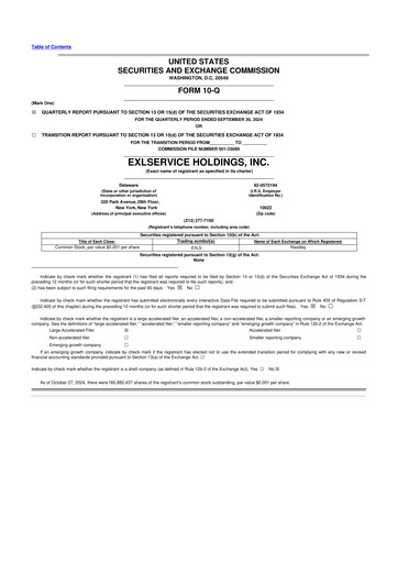 Thumbnail EXL Service
 10-Q Quarterly Report FY2024 