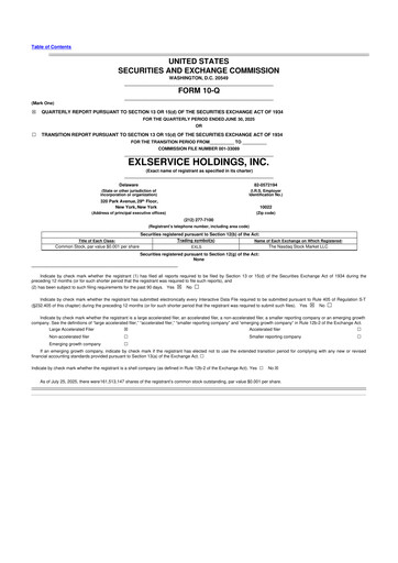 Thumbnail EXL Service
 10-Q Quarterly Report FY2025 