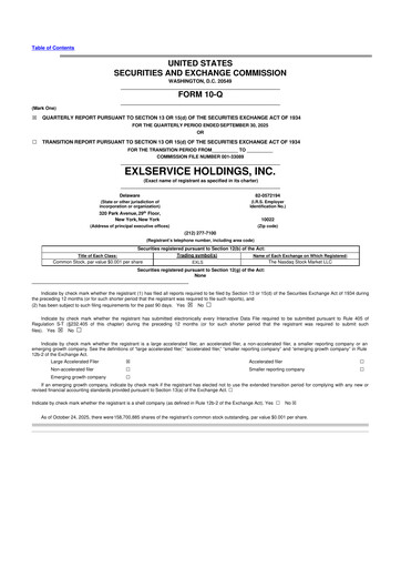 Thumbnail EXL Service
 10-Q Quarterly Report FY2025 