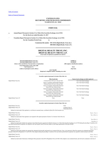 Thumbnail Digital Realty 10-K Annual Report 