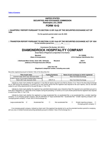 Thumbnail Diamondrock Hospitality Company 10-Q Quarterly Report FY2025 