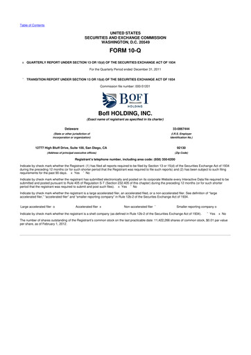 Thumbnail Axos Financial
 10-Q Quarterly Report FY2012 