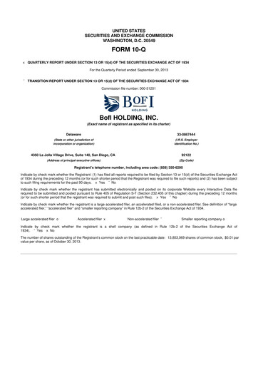 Thumbnail Axos Financial
 10-Q Quarterly Report FY2014 