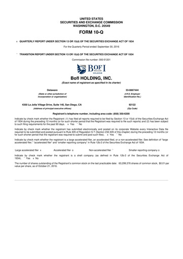 Thumbnail Axos Financial
 10-Q Quarterly Report FY2017 