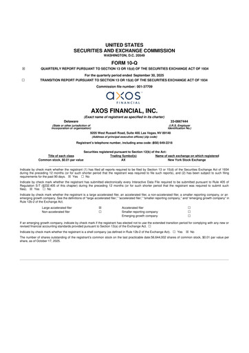 Thumbnail Axos Financial
 10-Q Quarterly Report FY2026 
