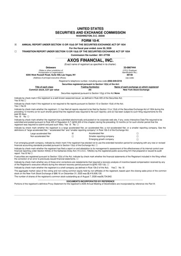 Thumbnail Axos Financial
 10-K Annual Report 2026