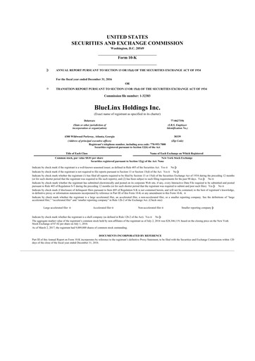 Thumbnail Bluelinx 10-K Annual Report 2016