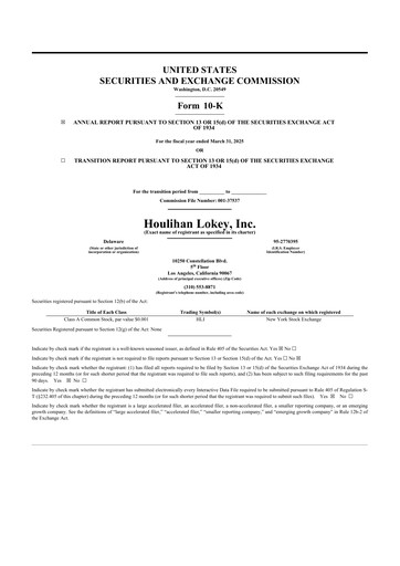 Thumbnail Houlihan Lokey
 10-K Annual Report 2025