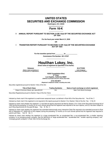 Miniature Houlihan Lokey
 10-K Rapport annuel 2026