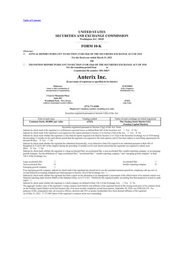 Thumbnail Anterix 10-K Annual Report 2021