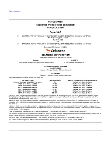 Thumbnail Celanese 10-Q Quarterly Report FY2023 