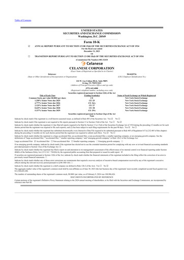 Thumbnail Celanese 10-K Annual Report 2023