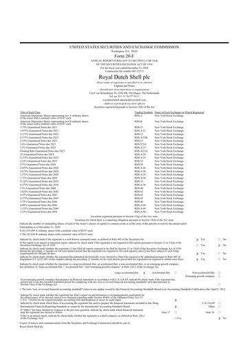 Thumbnail Shell 20-F Annual Report 2020