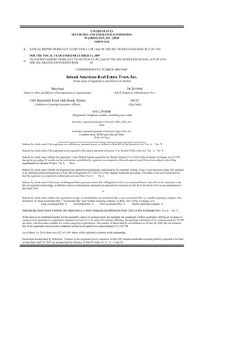 Thumbnail InvenTrust Properties 10-K Annual Report 