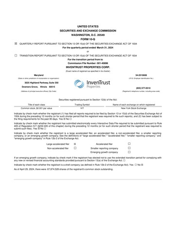 Thumbnail InvenTrust Properties 10-Q Quarterly Report FY2024 