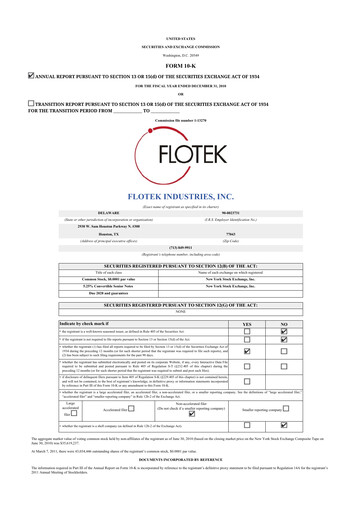 Thumbnail Flotek Industries 10-K Annual Report 