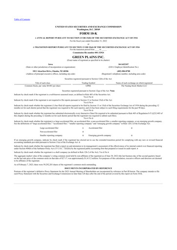 Thumbnail Green Plains 10-K Annual Report 2022