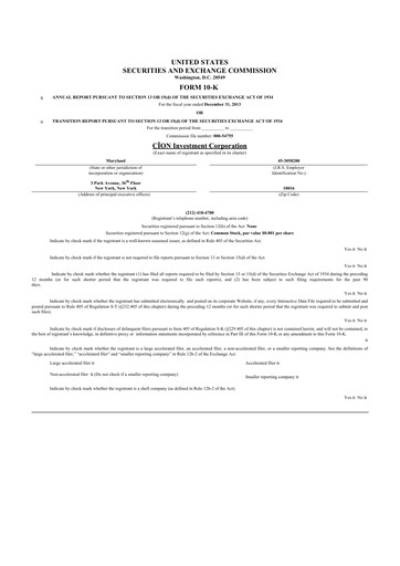 Thumbnail CION Investment Corporation 10-K Annual Report 