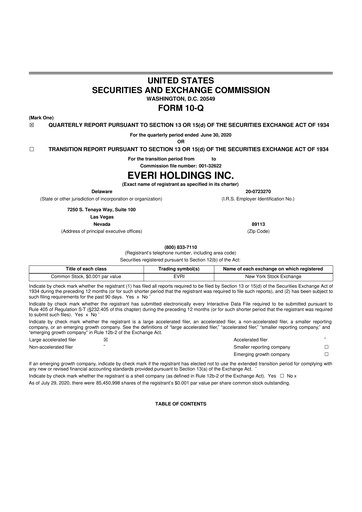 Thumbnail Everi Holdings
 10-Q Quarterly Report FY2020 