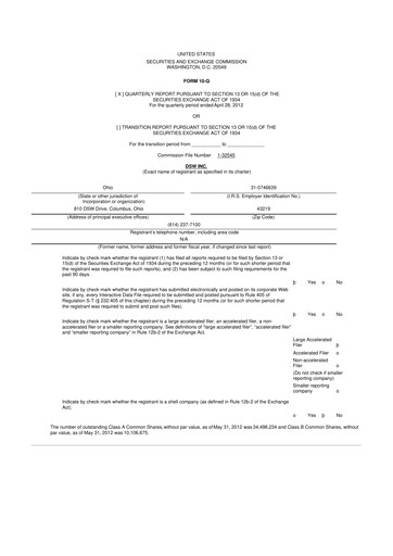 Vorschaubild Designer Brands
 10-Q Quartalsbericht 2012 