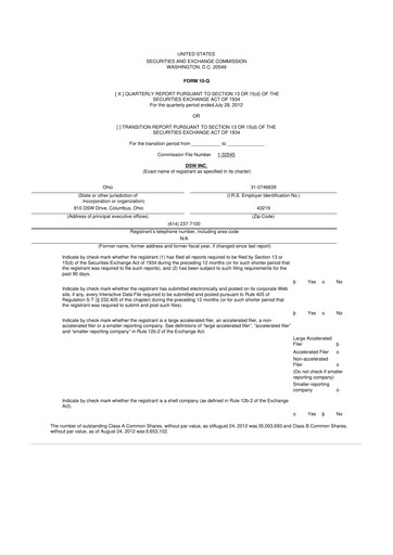 Vorschaubild Designer Brands
 10-Q Quartalsbericht 2012 