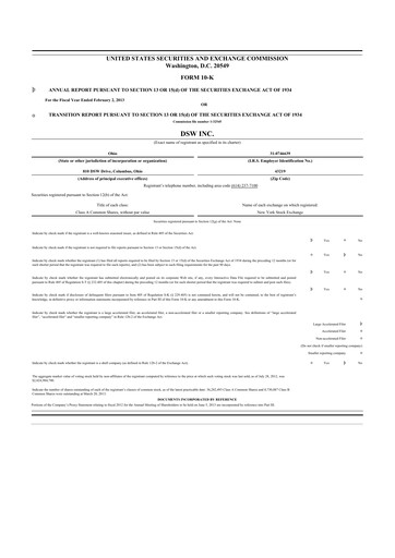 Vorschaubild Designer Brands
 10-K Jahresbericht 2012