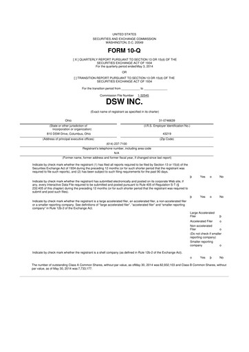 Vorschaubild Designer Brands
 10-Q Quartalsbericht 2014 