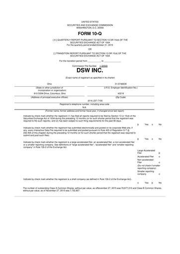 Vorschaubild Designer Brands
 10-Q Quartalsbericht 2015 