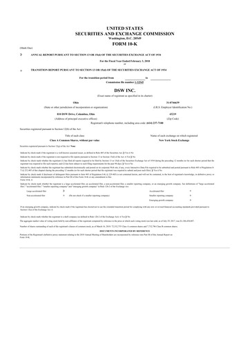 Vorschaubild Designer Brands
 10-K Jahresbericht 2017