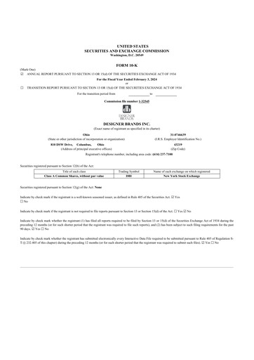 Vorschaubild Designer Brands
 10-K Jahresbericht 2023