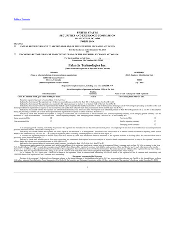 Thumbnail Palantir 10-K Annual Report 2024