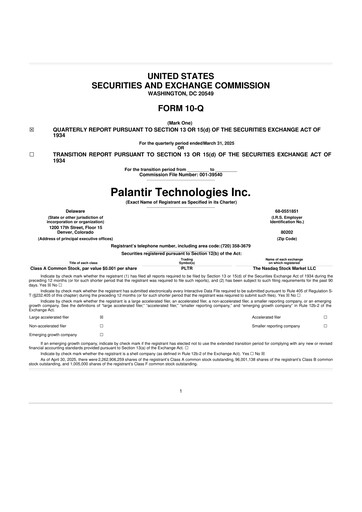 Vorschaubild Palantir 10-Q Quartalsbericht 2025 