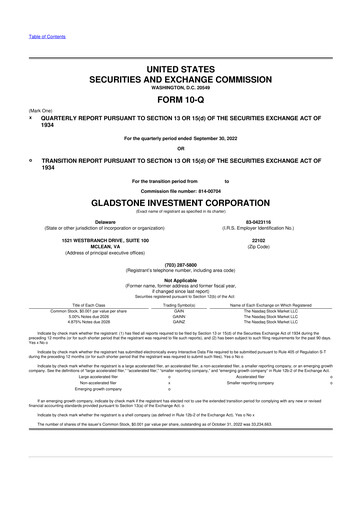 Thumbnail Gladstone Investment 10-Q Quarterly Report FY2023 