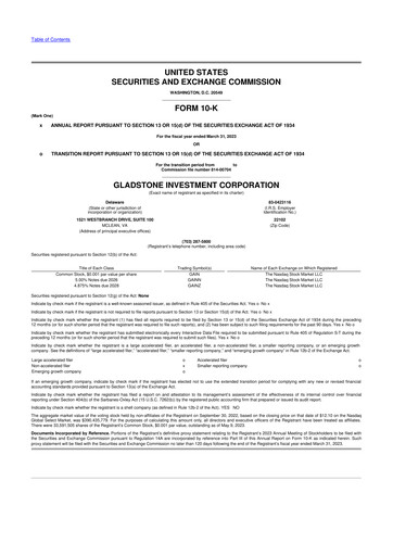 Thumbnail Gladstone Investment 10-K Annual Report 2023