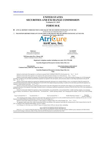 Thumbnail AtriCure 10-K Annual Report 2017