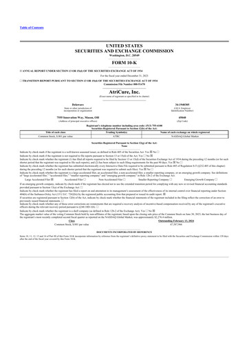 Thumbnail AtriCure 10-K Annual Report 2023