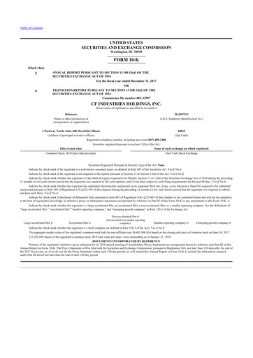 Thumbnail CF Industries
 10-K Annual Report 2017