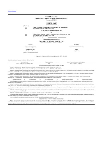 Thumbnail CF Industries
 10-K Annual Report 2023