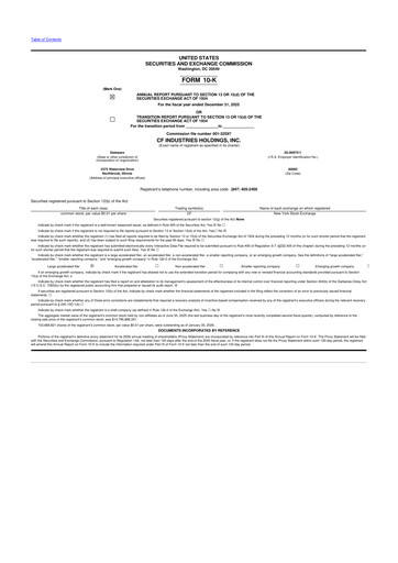 Thumbnail CF Industries
 10-K Annual Report 2025