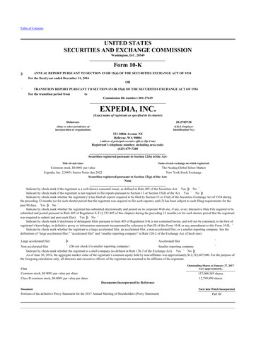 Thumbnail Expedia Group 10-K Annual Report 2016