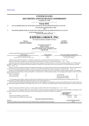 Thumbnail Expedia Group 10-K Annual Report 2021