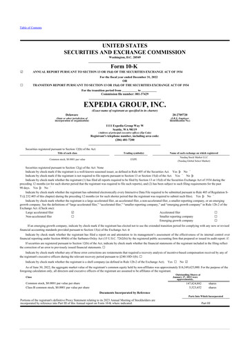 Thumbnail Expedia Group 10-K Annual Report 2022