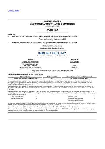Thumbnail ImmunityBio 10-Q Quarterly Report FY2023 
