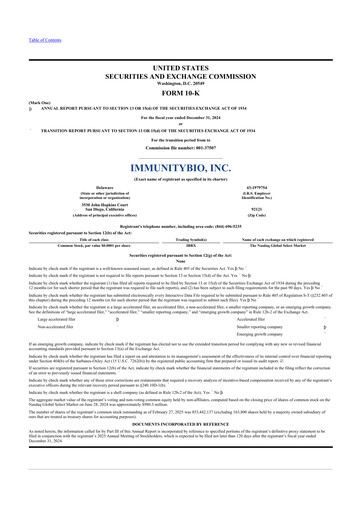 Miniature ImmunityBio 10-K Rapport annuel 2024